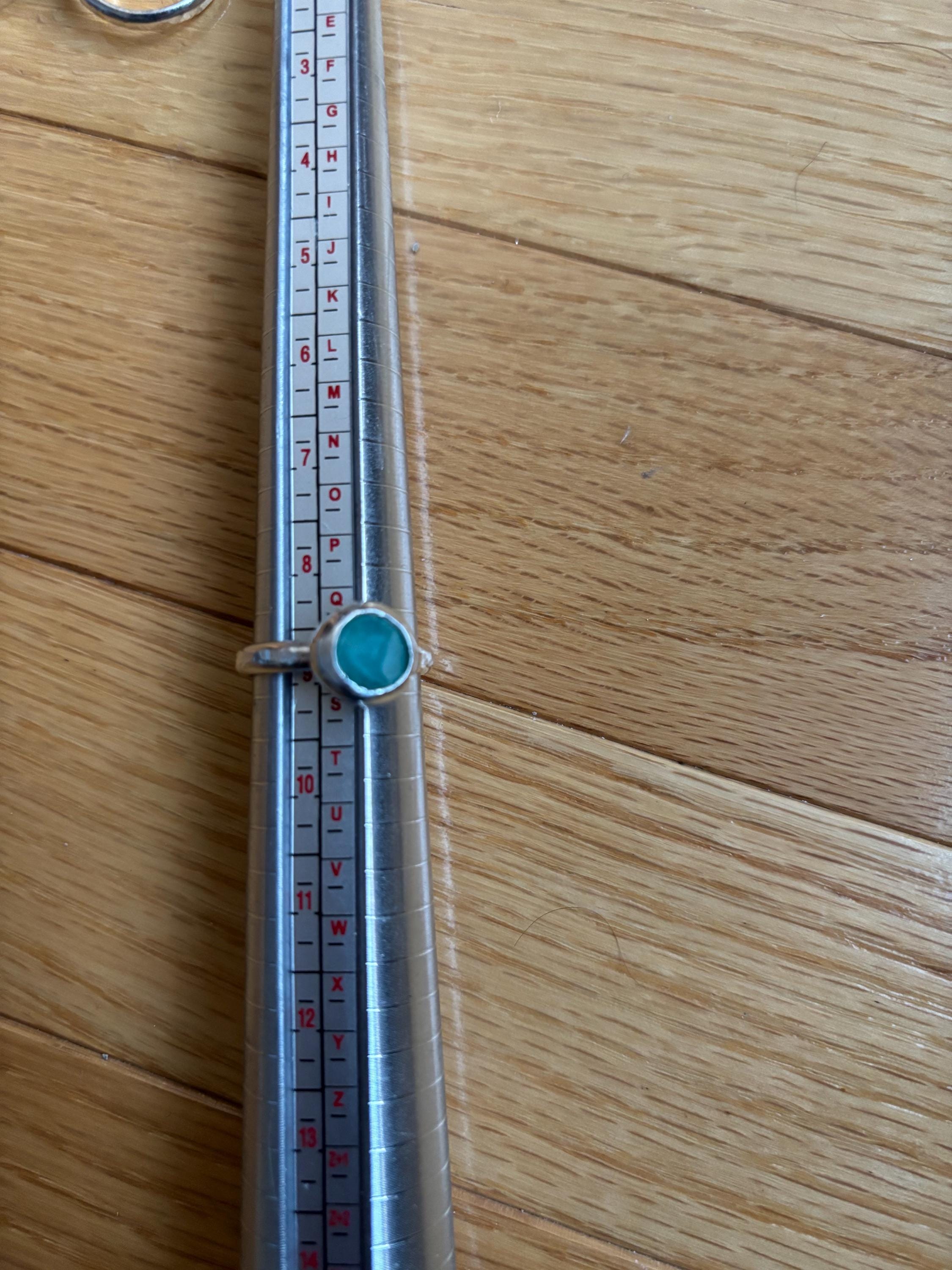 Amazonite and Sterling Silver Dainty Stacking Rings